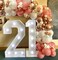 60 Pieces Retro Blush Pink Party Balloons, 12Inch Dusty Pink Metallic Chrome Rose Gold Balloons Beige Blush Latex Balloons for Birthday Wedding Baby Shower Party Decoration
